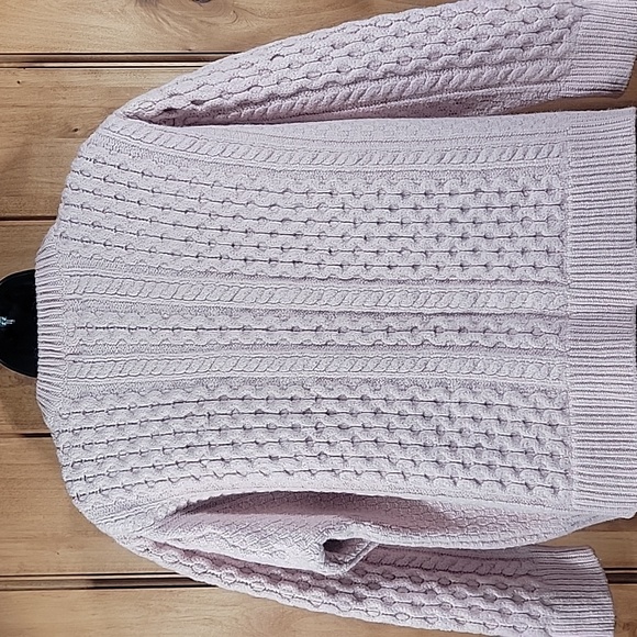 Aran Crafts Pale Pink Hand Knit Cardigan - Picture 6 of 11